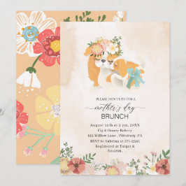 Watercolor Elegant Mor är Day brunch Baby showe Inbjudningar