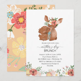 Watercolor Elegant Mor är Day brunch Baby showe Inbjudningar
