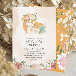Watercolor Elegant Mor är Day brunch Baby showe Inbjudningar