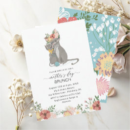 Watercolor Elegant Mor är Day brunch Baby showe Inbjudningar