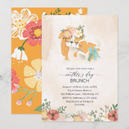 Watercolor Elegant Mor är Day brunch Baby showe Inbjudningar