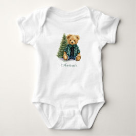 Watercolor Elegant Santa Baby Christmas Baby Showe T Shirt