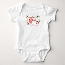 Watercolor Elegant Santa Baby Christmas Baby Showe T Shirt