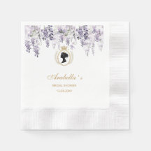 Watercolor elegant vintage Bridgerton wisteria flo