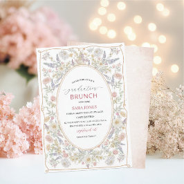 Watercolor Elegant Wildflowers graduatioInvitation Inbjudningar