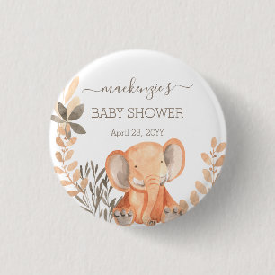 Watercolor Elephant Boho Safari Knapp