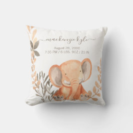 Watercolor Elephant Boho Safari Kudde