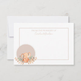 Watercolor Elephant Boho Safari Tack Kort