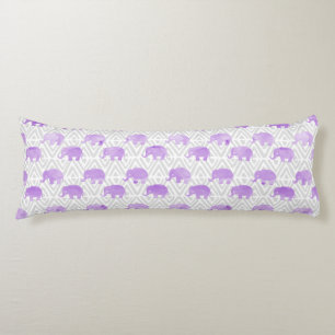 Watercolor Elephant Shibori Primitive Chevron Kroppskudde