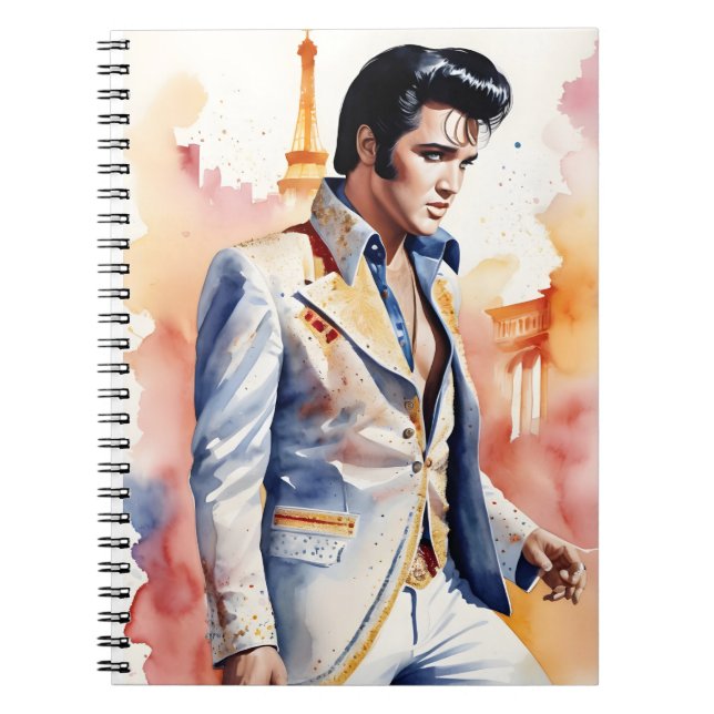 watercolor elvis presley  anteckningsbok (Framsidan)