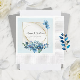 Watercolor Emerly Blommigt Bröllop Napkins Pappersservett