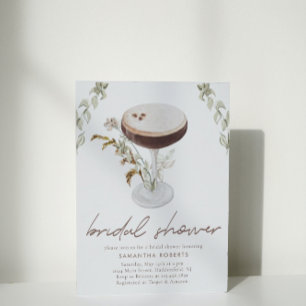 Watercolor Espresso Martini Möhippa Inbjudningar