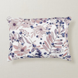 Watercolor Eucalyptus Blueberry Botanical Art Love Prydnadskudde