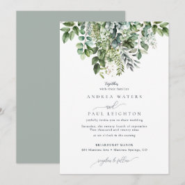Watercolor Eucalyptus Greenery | Botaniskt Bröllop Inbjudningar