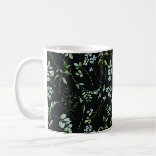 Watercolor Eucalyptus Greenery Löv Kaffemugg