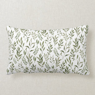 Watercolor Eucalyptus Greenery Löv Mönster   Lumbarkudde