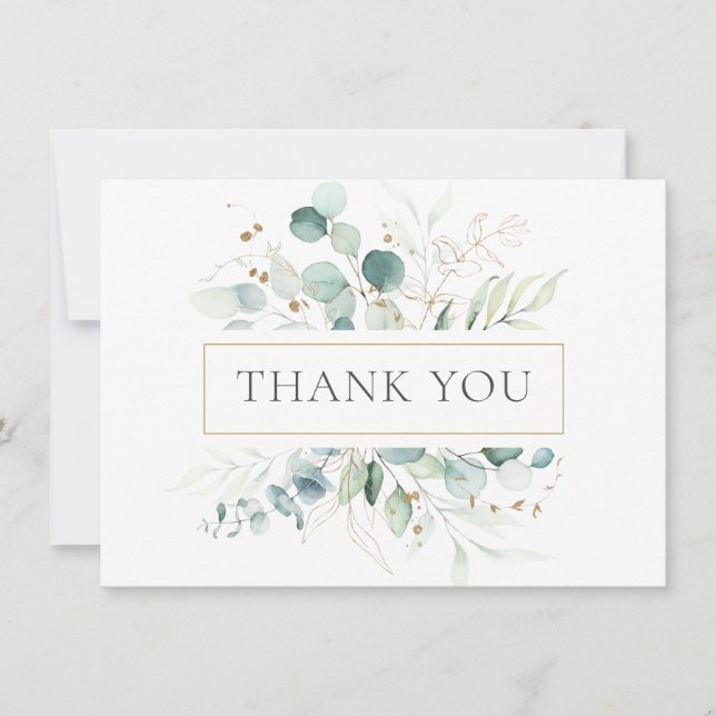 Watercolor Eucalyptus Greenery Tack (Framsida)