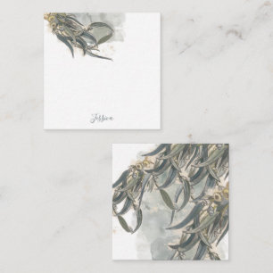 Watercolor Eucalyptus Lövs Greenery Anteckningskort
