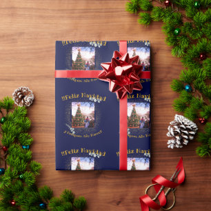 Watercolor Eucalyptus Modern Feliz Navidad Presentpapper