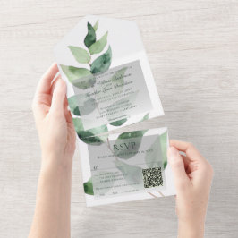 Watercolor Eucalyptus Wedding | White