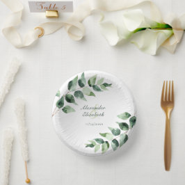 Watercolor Eucalyptus Wedding | White