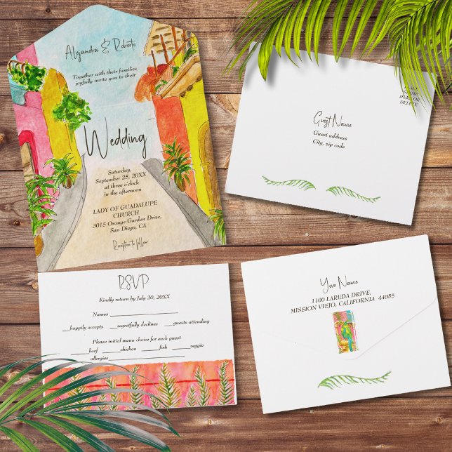 Watercolor Exotic Bird Lush Garden Wedding (Skapare uppladdad)