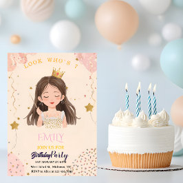 Watercolor Fairy Princess Custom Photo Birthday Inbjudningar