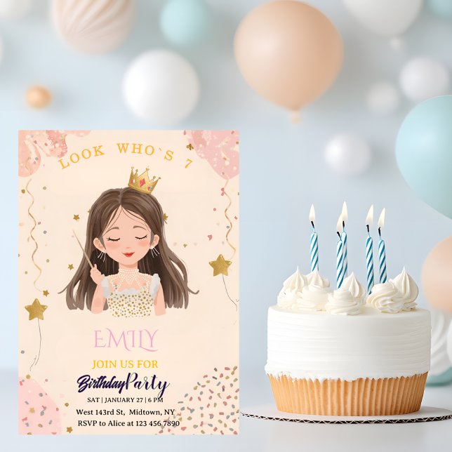 Watercolor Fairy Princess Custom Photo Birthday Inbjudningar (Skapare uppladdad)