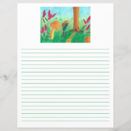 Watercolor Fairy Stationery eller Story Lakan