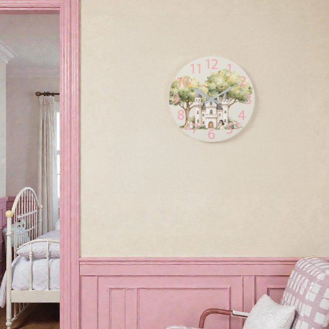 Watercolor Fairytale Princess Whimsical Stor Klocka (Skapare uppladdad)