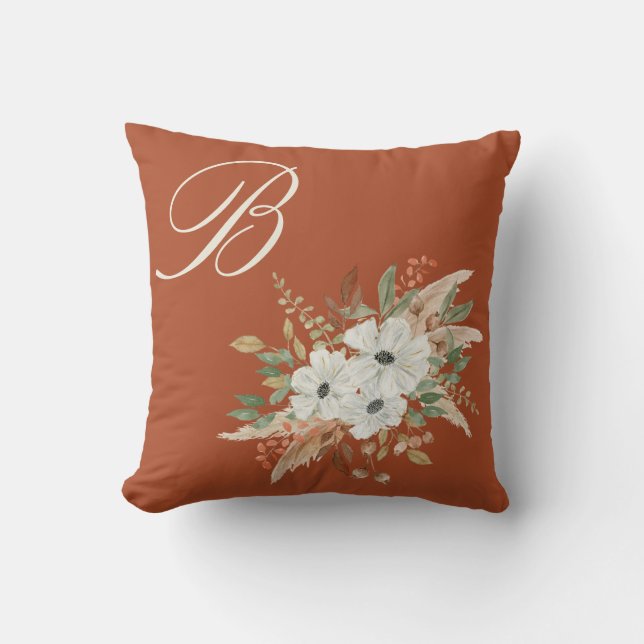 Watercolor Fall Winter Bouquet Kudde (Framsida)