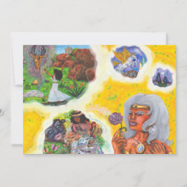 Watercolor Fantasy Goddess Dreams Love Dimension Inbjudningar