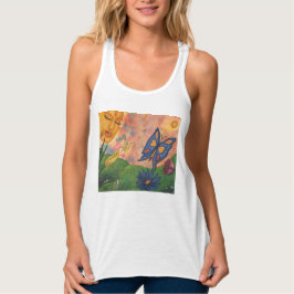 watercolor fantasy illustration woman goddess life linne med racerback 