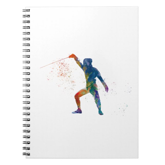 watercolor fencing anteckningsbok (Framsidan)
