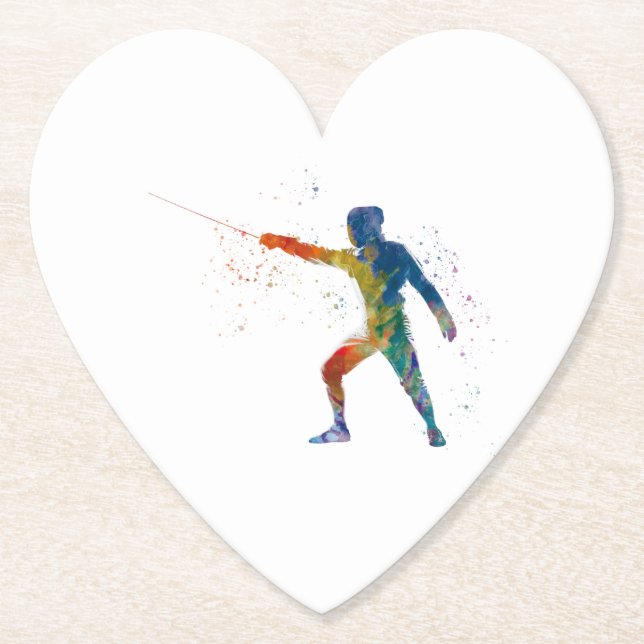 watercolor fencing underlägg papper (Framsida)