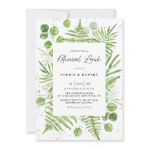 Watercolor Ferns & Eucalyptus Rehearsal Lunch