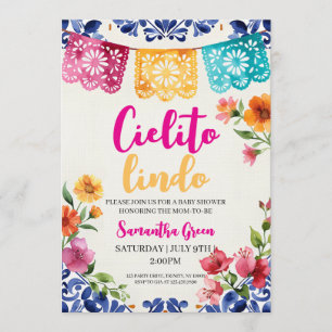 Watercolor Fiesta Cielito Lindo Bebisens Mottagnin Inbjudningar