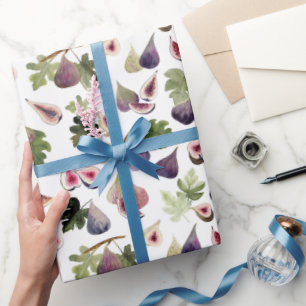 Watercolor Figs Gift Wrap Roll Presentpapper