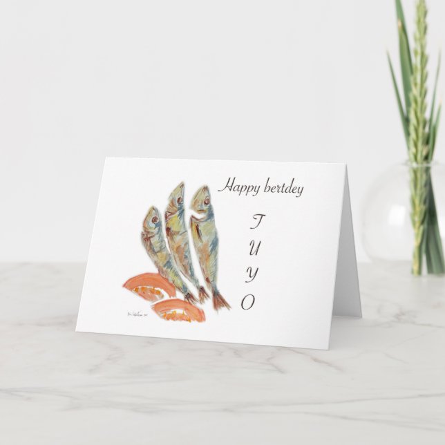 Watercolor Filipino Birthday Greeting Card Kort (Framsida)