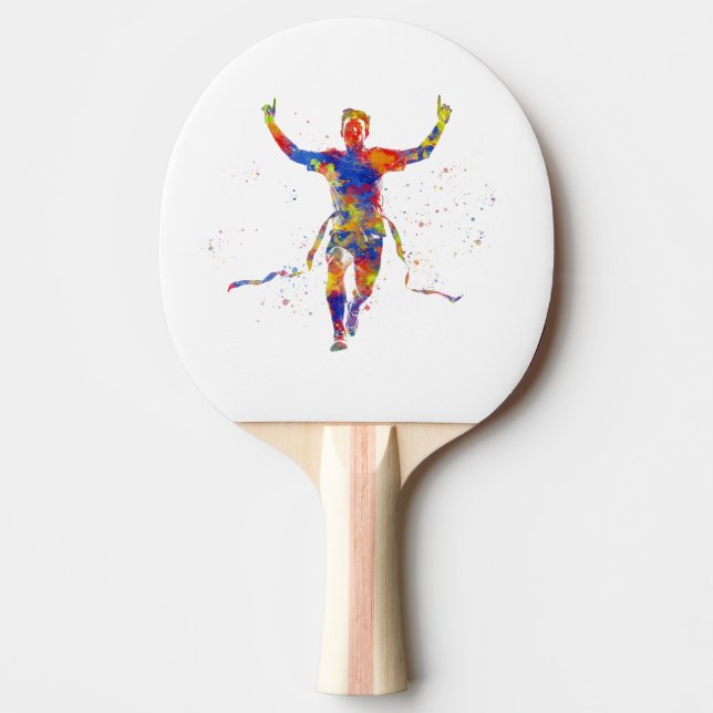 Watercolor finish line runner pingisracket (Framsidan)