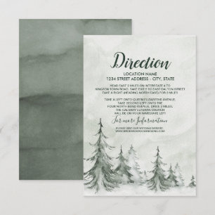 Watercolor Fir Träd Winter Wedding Inbjudningar