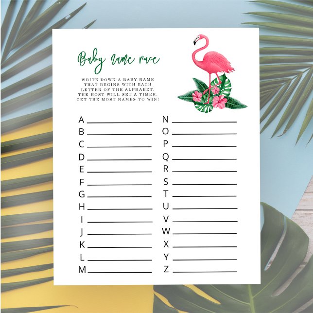 Watercolor Flamingo - Baby namn tävling (Skapare uppladdad)