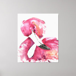 Watercolor Flamingo Gifts Älskare Flamingo Älska Canvastryck