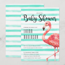 Watercolor Flamingo Mint Rand | Babyskor