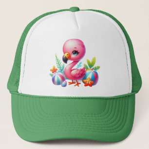 Watercolor Flamingo Tecknad Clipart Keps