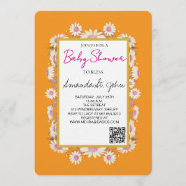 Watercolor Floral Baby Shower Invitation Inbjudningar