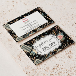 Watercolor Floral Lash Artist Rabattkort