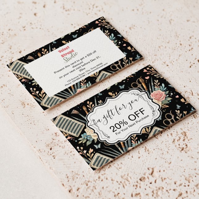 Watercolor Floral Lash Artist Rabattkort (Skapare uppladdad)