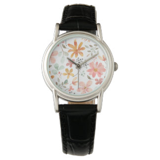Watercolor Floral Pattern Armbandsur