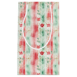 Watercolor Floral Striped Holiday